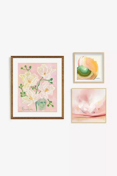 Artfully Walls Whispers Of Spring Gallery Wall In Pink