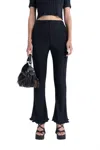 Arthur Apparel Box Pleat Flare Pants In Black