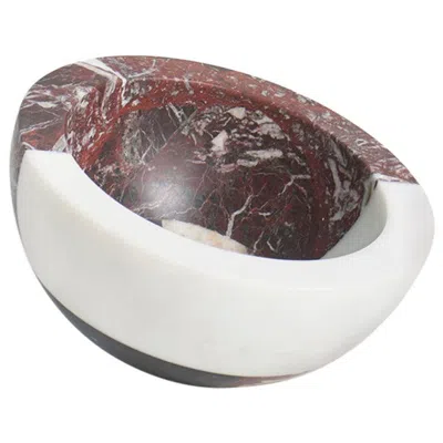 Pre-owned Arthur Arbesser New Modern Large Bowl In Marble Creator  In Gray