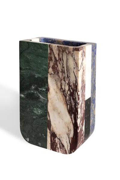 Pre-owned Arthur Arbesser New Modern Vase In Marble Creator  In Transparent