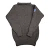 Arthur Beale Men's  Erebus® Boat Neck Pullover - Dark Grey Natural In Grey