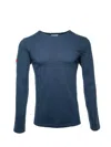 Arthur Beale Men's Blue  Long Sleeve Navy T-shirt In Blue