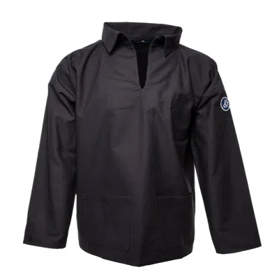 Arthur Beale Men's Blue  Open Neck Sailors' Smock - Navy