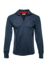 Arthur Beale Men's Blue  Retro Navy Rugby Shirt In Blue
