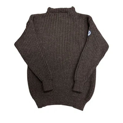 Arthur Beale Men's Brown  Erebus® Boat Neck Pullover - Black Welsh Mountain