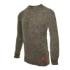 Arthur Beale Men's Brown / Grey  Oiled Wool Pelmo® Jumper - Derby Tweed In Brown/grey
