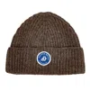 Arthur Beale Men's Brown / Neutrals  Badge Beanie Hat - Black Welsh Mountain In Brown