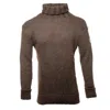Arthur Beale Men's Brown / Neutrals  Oiled Wool Beerenberg Pullover - Black Welsh Mountain In Brown