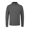Arthur Beale Men's Grey  Bamboo Roll-neck Base Camp Layer - Anthracite In Gray