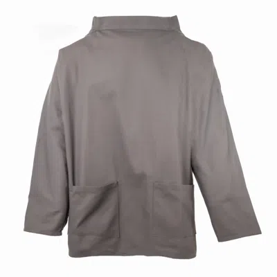 Arthur Beale Men's Grey  Boat Neck Smock - Gunmetal