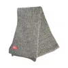 Arthur Beale Men's Grey / Brown / Neutrals  Pure British Wool Scarf - Dark Grey Natural In Grey/brown