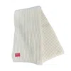 Arthur Beale Men's White  Pure British Wool Scarf - Ecru In White