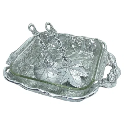 Pre-owned Arthur Court 20th Century  Grape Pyrex Serving Tray & Grape Salad Servers In Purple