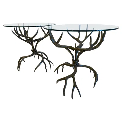 Pre-owned Arthur Court Cast Aluminum "antler" Table Base,  In Black