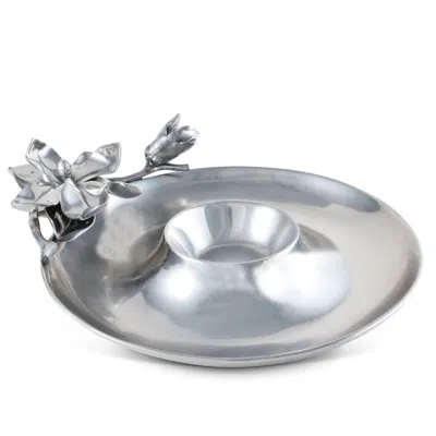 Arthur Court Magnolia Chip And Dip Tray In Floral