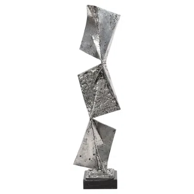 Pre-owned Arthur Court Mid-century Modernist Cast & Welded Aluminum Abstract Sculpture By  In Gray