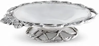 Arthur Court Open Vine Vegetable Dish Aluminum 11.5 Inch Serving Bowl In Silver