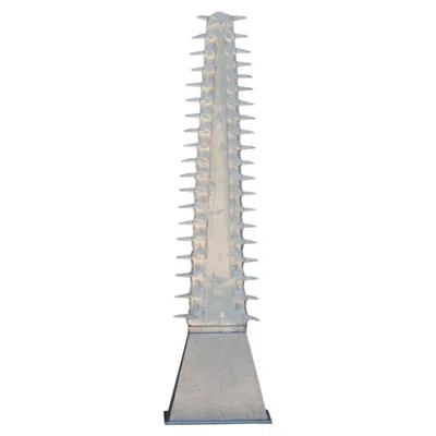 Pre-owned Arthur Court Rare Aluminum Sawtooth Snout Ornament By  In Gray