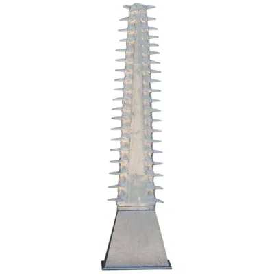Pre-owned Arthur Court Rare Aluminum Sawtooth Snout Ornament By  In Gray