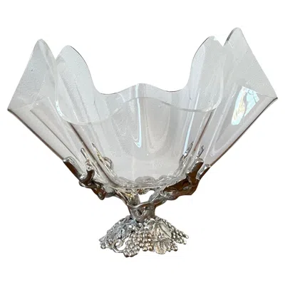 Pre-owned Arthur Court Vintage  Pewter And Plexi Bowl In Gray