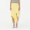 Arthur Jersey Drape Skirt In Citron In Orange
