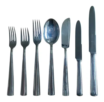 Pre-owned Arthur Krupp Gio Ponti Mid-century Cutlery Sets For 6, , 42 Pieces Each, 3 Sets In Silver