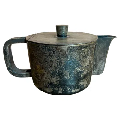 Pre-owned Arthur Krupp Mid Century Modern Gio Ponti Silver Plated Coffee Pot  Italy 1930 In Black