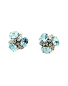 Arthur Marder Fine Jewelry 14k & Silver 0.35 Ct. Tw. Diamond & Topaz Earrings In Green