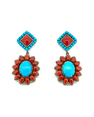 Arthur Marder Fine Jewelry 14k & Silver 1.50 Ct. Tw. Diamond & Gemstone Earrings