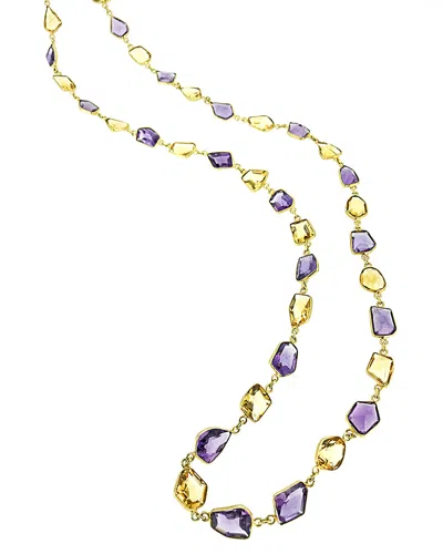 Arthur Marder Fine Jewelry 18k Gold Over Silver Gemstone Necklace