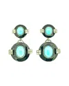 Arthur Marder Fine Jewelry Silver 1.50 Ct. Tw. Diamond & Turquoise Earrings