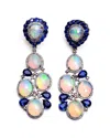 Arthur Marder Fine Jewelry Silver 2.00 Ct. Tw. Diamond & Gemstone Earrings