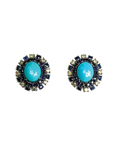 Arthur Marder Fine Jewelry Silver 2.44 Ct. Tw. Diamond & Gemstone Earrings