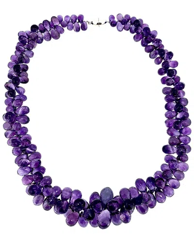 Arthur Marder Fine Jewelry Silver Amethyst Briolette Necklace