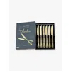 Arthur Price Champagne Avalon Set Of Six Pvd-coated Stainless-steel Steak Knives In Champagne