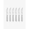 Arthur Price Silver Plated Grecian Set Of Six Silver-plated Stainless-steel Steak Knives In Silver