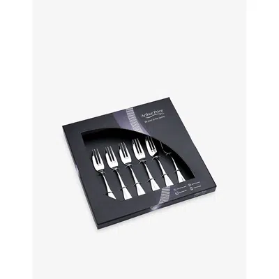 Arthur Price Stainless Steel Baguette Stainless-steel 6-piece Pastry Fork Set In Silver