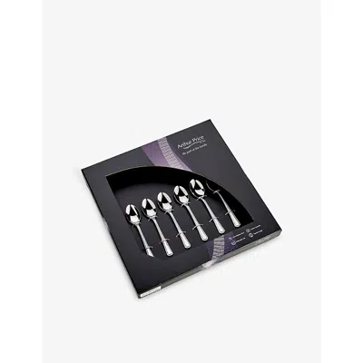 Arthur Price Stainless Steel Grecian Stainless-steel 6-piece Coffee Spoons Set In Silver