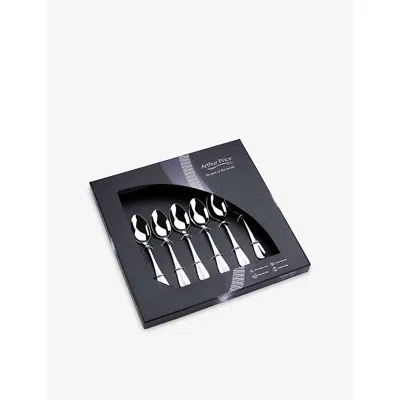 Arthur Price Stainless Steel Kings Stainless-steel 6-piece Tea Spoon Set In Silver
