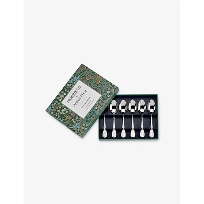 Arthur Price Morris & Co. Blackthorn Set Of Six Stainless-steel Teaspoons In Silver