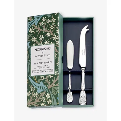 Arthur Price Morris & Co. Blackthorn Stainless-steel Cheese And Butter Knife Set In Silver