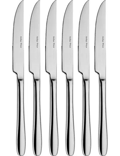 Arthur Price Willow Set Of 6 Stainless Steel Steak Knives