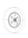 Arti & Mestieri Double-ring Metal Wall Clock (60cm)