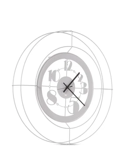Arti & Mestieri Double-ring Metal Wall Clock (60cm) In White