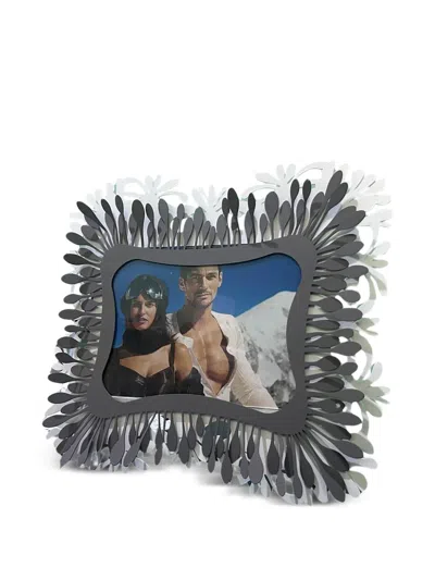 Arti & Mestieri Floral-motif Photo Frame (30cm X 34cm) In Black
