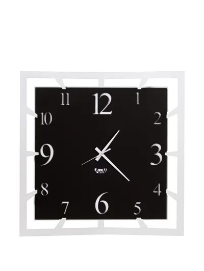 Arti & Mestieri Square-frame Wall Clock (40cm X 40cm) In Black