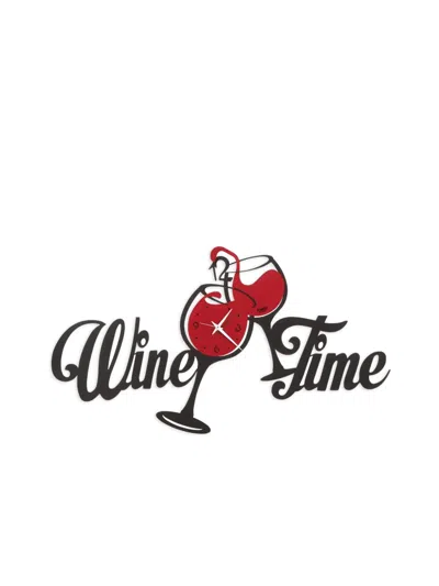 Arti & Mestieri Wine Time Wall Clock In Black