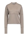Artica Arbox Artica-arbox Woman T-shirt Taupe Size M Viscose, Polyamide, Elastane In Grey