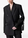 Article Ten Lace-detail Blazer In Black