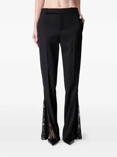 Article Ten Lace-detail Trousers In Black